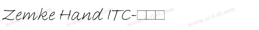 Zemke Hand ITC字体转换